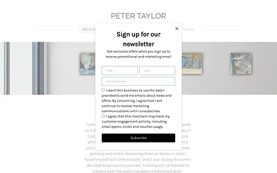 www.petertaylorart.com snapshot