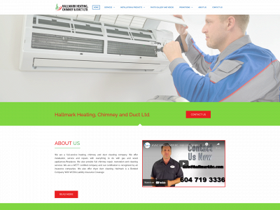 hallmarkheatingchimneyduct.com snapshot