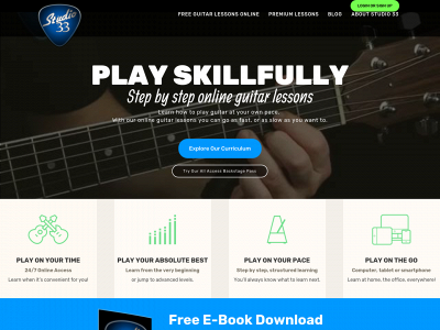studio33guitarlessons.com snapshot