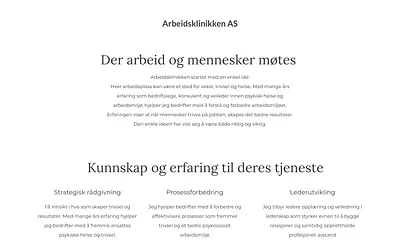 arbeidsklinikken.no snapshot