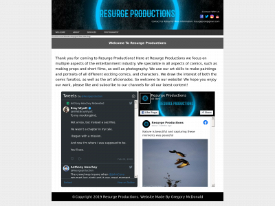resurgeproductions.com snapshot