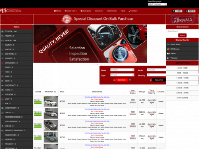nsjapanautos.com snapshot