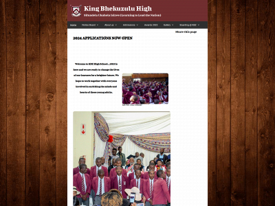kingbhekuzuluhigh.com snapshot