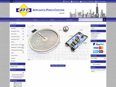 appliancepartscenter.net snapshot