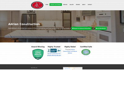 adrianconstructioninc.com snapshot
