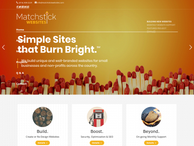 matchstickwebsites.com snapshot