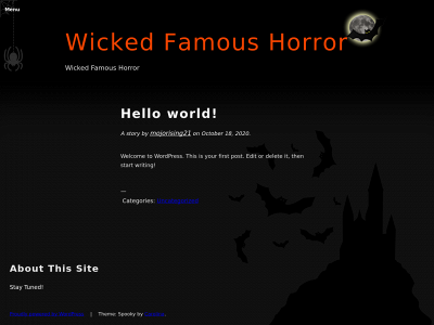 wickedfamoushorror.com snapshot