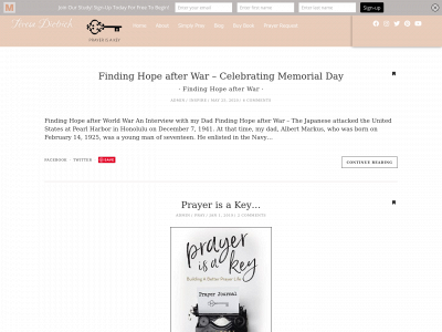 prayerisakey.com snapshot