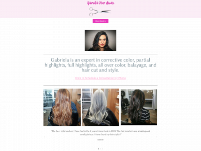 gabyhair.com snapshot