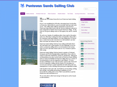 pentewansailingclub.org.uk snapshot