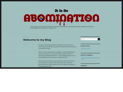 itisanabomination.com snapshot