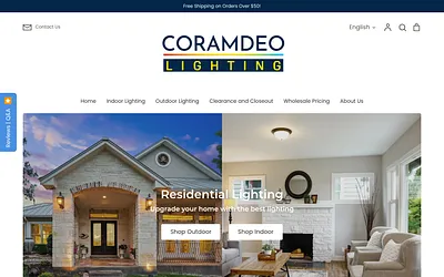 coramdeolighting.com snapshot