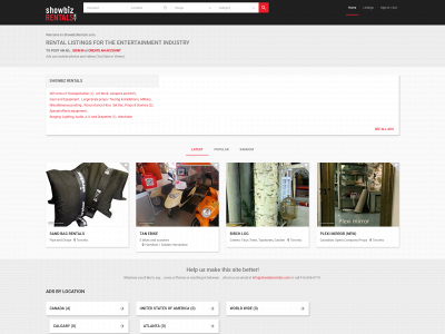 showbizrentals.com snapshot