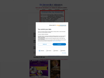 stbenedictmission.org snapshot