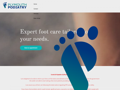 plymouthpodiatry.co.uk snapshot