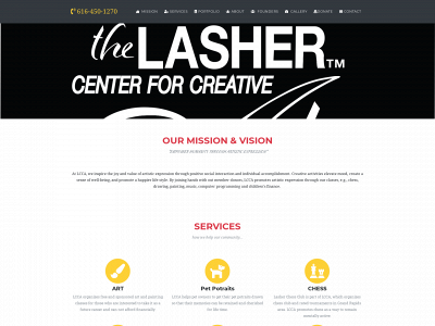 lashercenterforcreativearts.com snapshot