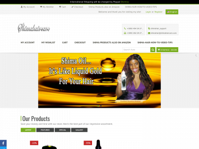 shimahaircare.com snapshot