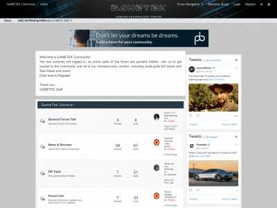 gametek.boards.net snapshot