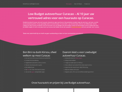 lowbudgetautoverhuurcuracao.com snapshot