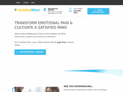 satisfiedmind.com.au snapshot