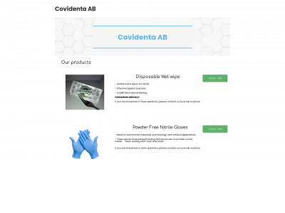 covidenta.com snapshot