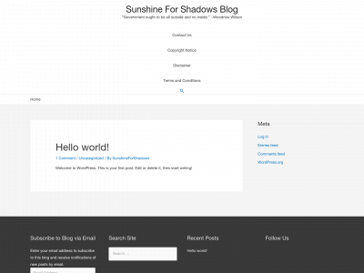 sunshineforshadows.com snapshot