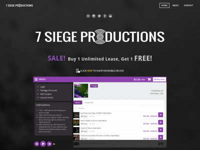 www.7siegeproductions.com snapshot