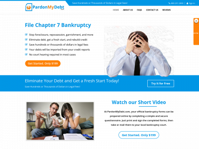 pardonmydebt.com snapshot