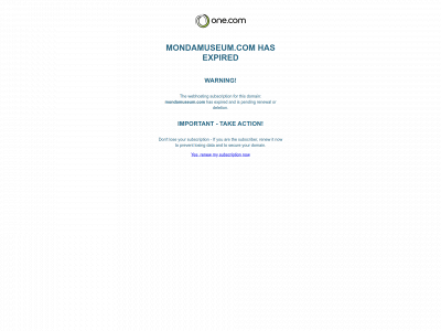 mondamuseum.com snapshot