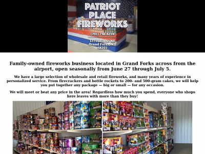 patriotplacefireworks.com snapshot