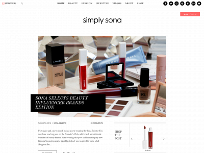 simplysona.com snapshot