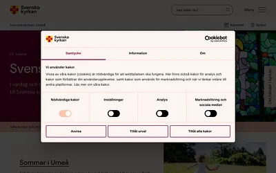 svenskakyrkanumea.se snapshot