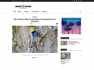 conqueringlifesmountains.com snapshot