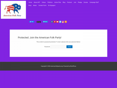 americanfolkparty.org snapshot