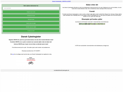 danskcykelregister.dk snapshot