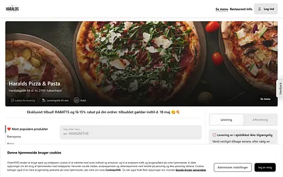 haraldspizza.dk snapshot