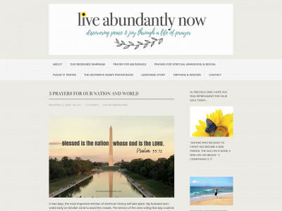 liveabundantlynow.com snapshot