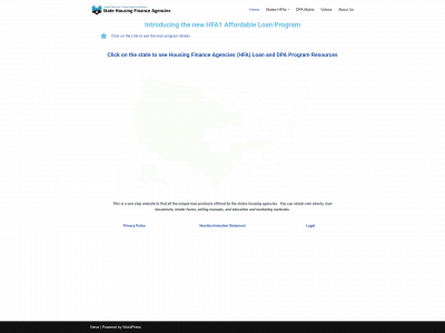statehousingagencies.com snapshot