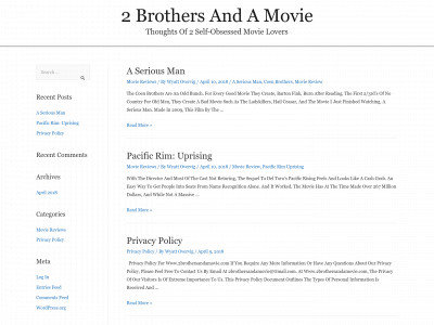 2brothersandamovie.com snapshot