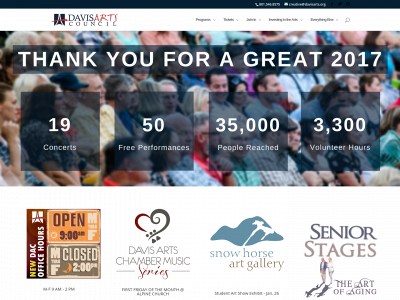 davisarts.org snapshot