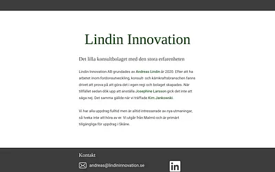 lindinnovation.se snapshot