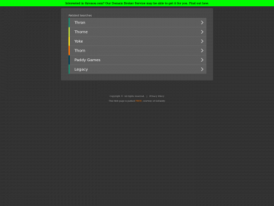 thronox.com snapshot