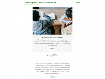 peanschool.com snapshot