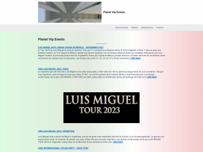 planetvipevents.com snapshot