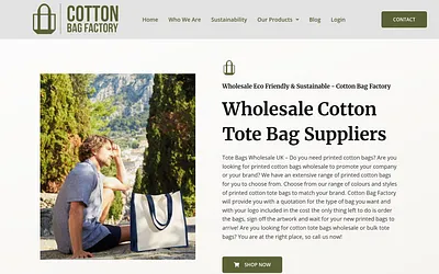 www.cottonbagfactory.co.uk snapshot