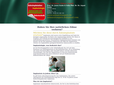 zahnimplantat-zahnarzt-ungarn.de snapshot