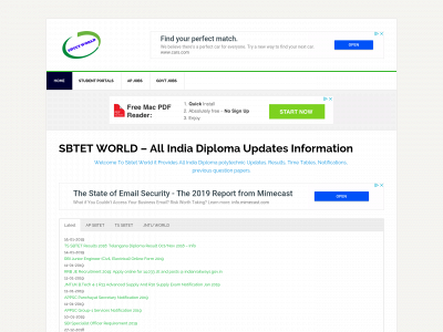 www.sbtetworld.co.in snapshot