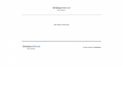 onesportsfund.com snapshot