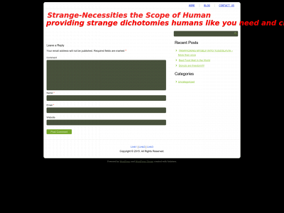 strange-necessities.com snapshot