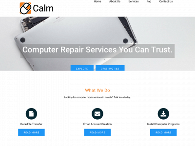 calm.co.ke snapshot